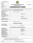 Admission form