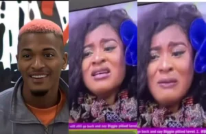 BBNaija Season 7: Phyna breaks down in tears as Groovy moves out of level 2 house to level 1
