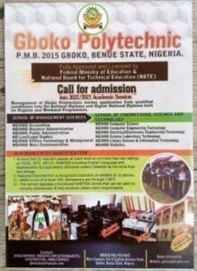 Gboko Polytechnic ND