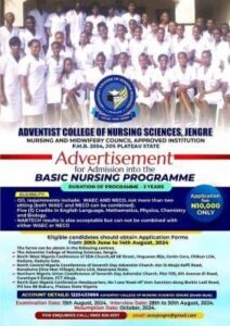 Adventist College of Nursing Jengre Admission Form